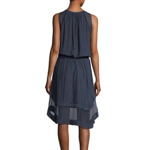 Ramy Brook Quinn Dress Blouson Cocktail Midi Sleeveless Halter Dress